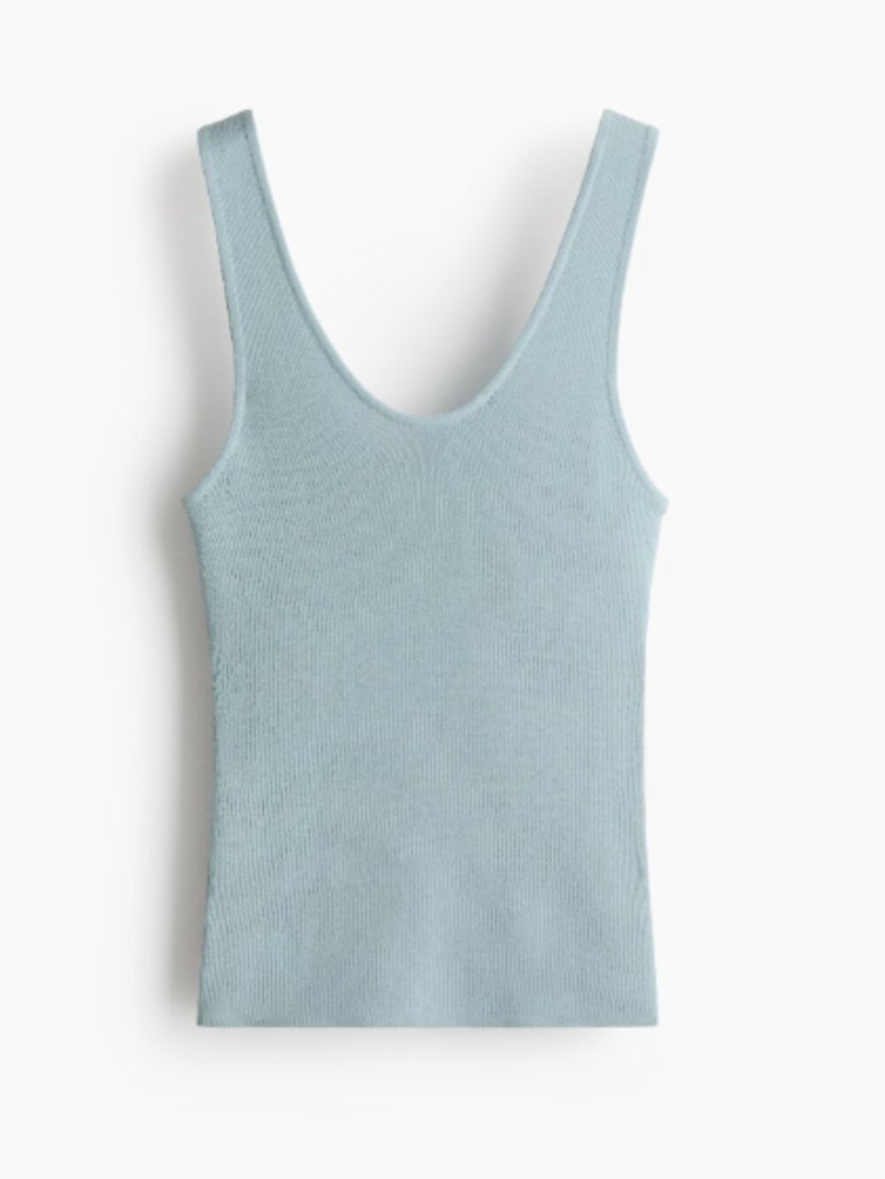 H&M Knitted Vest Top Light Dusty Turquoise M